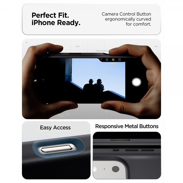 Spigen iPhone 17 Pro Deksel Silicone Fit MagFit Svart