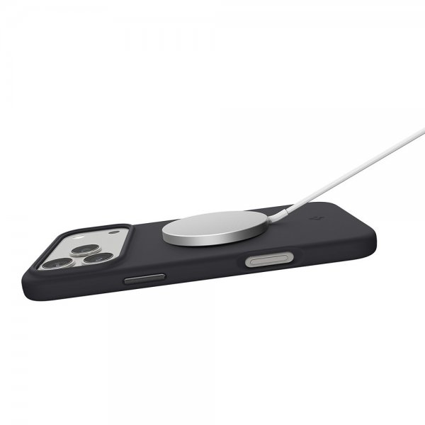 Spigen iPhone 17 Pro Deksel Silicone Fit MagFit Svart