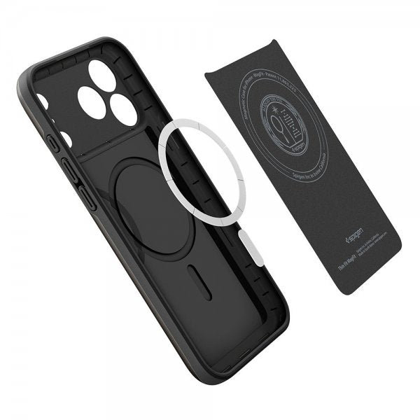 Spigen iPhone 17 Pro Deksel Thin Fit MagFit Svart