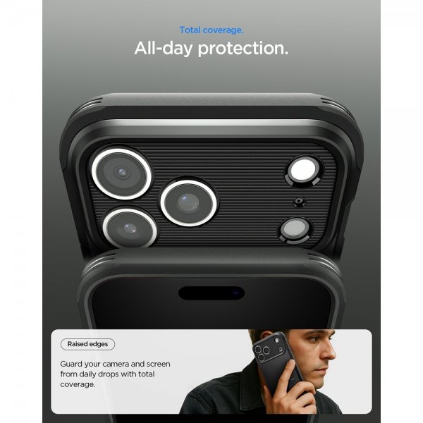 Spigen iPhone 17 Pro Deksel Tough Armor T MagFit Svart