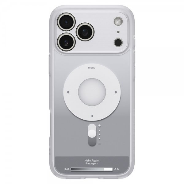 Spigen iPhone 17 Pro Deksel Ultra Hybrid Classic MagFit Sølv