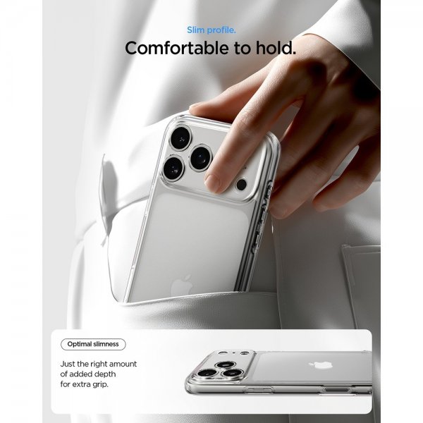 Spigen iPhone 17 Pro Deksel Ultra Hybrid Crystal Clear