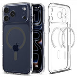 Spigen iPhone 17 Pro Deksel Ultra Hybrid MagFit Clear Graphite