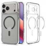 Spigen iPhone 17 Pro Deksel Ultra Hybrid MagFit Clear Graphite