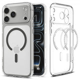 Spigen iPhone 17 Pro Deksel Ultra Hybrid MagFit Clear Graphite