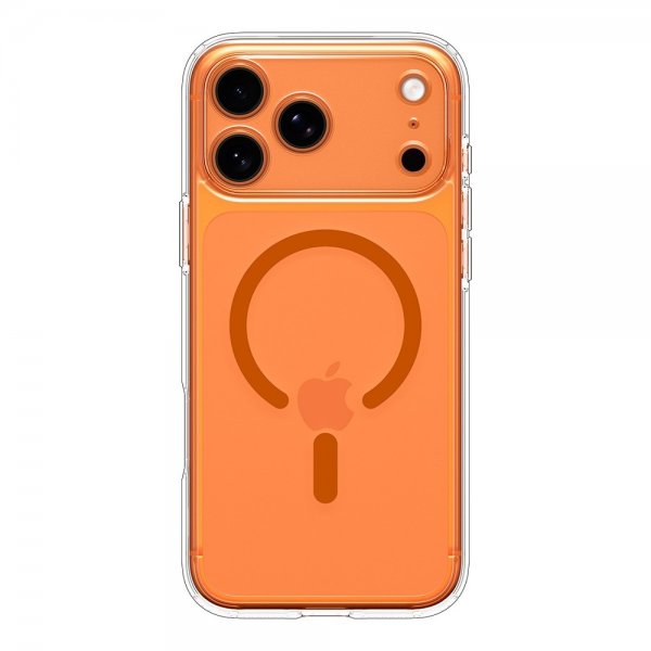 Spigen iPhone 17 Pro Deksel Ultra Hybrid MagFit Clear Orange