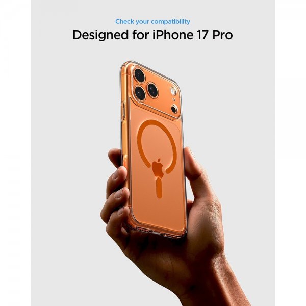 Spigen iPhone 17 Pro Deksel Ultra Hybrid MagFit Clear Orange