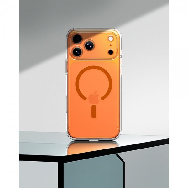 Spigen iPhone 17 Pro Deksel Ultra Hybrid MagFit Clear Orange