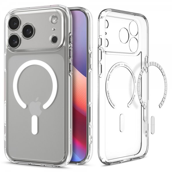 Spigen iPhone 17 Pro Deksel Ultra Hybrid MagFit Clear White