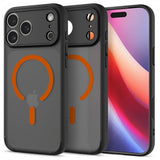 Spigen iPhone 17 Pro Deksel Ultra Hybrid MagFit Frost Black Orange