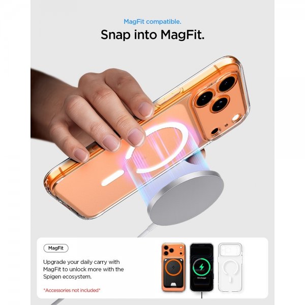 Spigen iPhone 17 Pro Deksel Ultra Hybrid MagFit Frost White