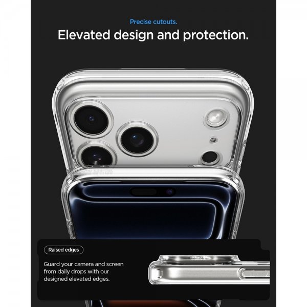 Spigen iPhone 17 Pro Deksel Ultra Hybrid Zero One MagFit Natural Titanium