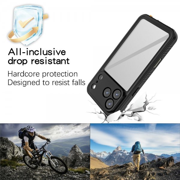 Redpepper iPhone 17 Pro Deksel Vanntett IP68 Svart