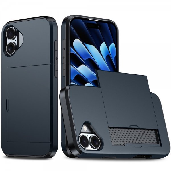iPhone 17 Deksel Card Slide Blå