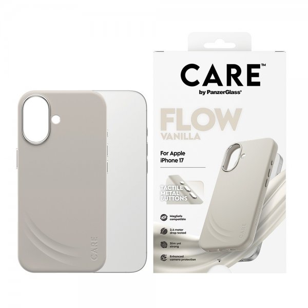 CARE by PanzerGlass iPhone 17 Deksel Flow MagSafe Vanilla