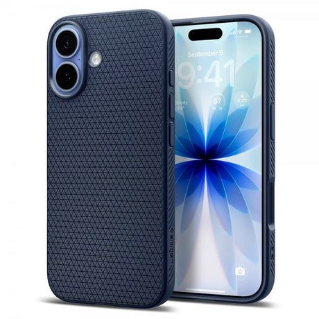 Spigen iPhone 17 Deksel Liquid Air Navy Blue