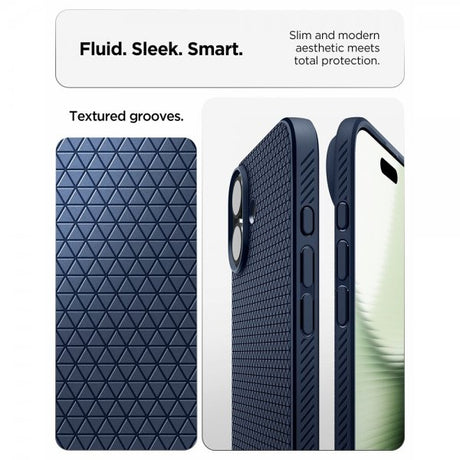 Spigen iPhone 17 Deksel Liquid Air Navy Blue
