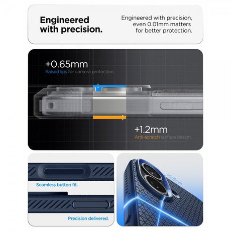 Spigen iPhone 17 Deksel Liquid Air Navy Blue