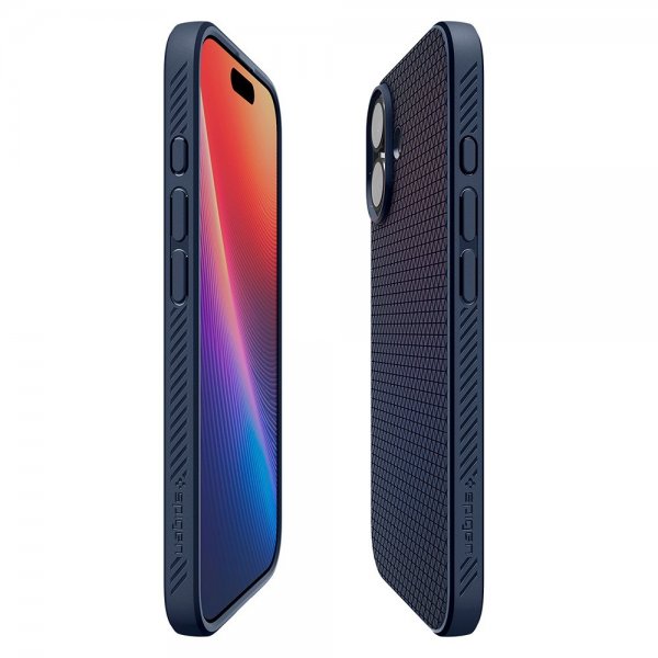 Spigen iPhone 17 Deksel Liquid Air Navy Blue