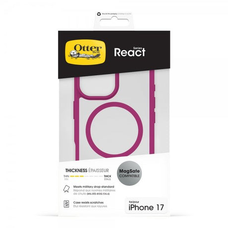 Otterbox iPhone 17 Deksel React MagSafe Pink Awakening