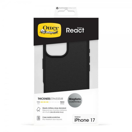 Otterbox iPhone 17 Deksel React MagSafe Svart