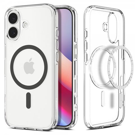 Spigen iPhone 17 Deksel Ultra Hybrid MagFit Clear Graphite