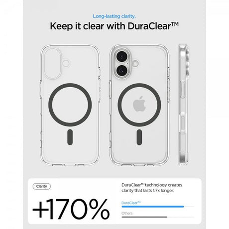 Spigen iPhone 17 Deksel Ultra Hybrid MagFit Clear Graphite
