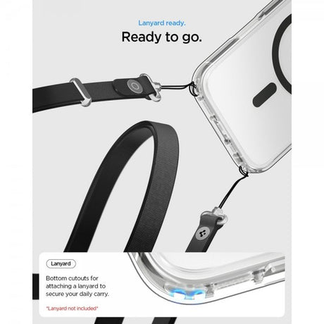 Spigen iPhone 17 Deksel Ultra Hybrid MagFit Clear Graphite