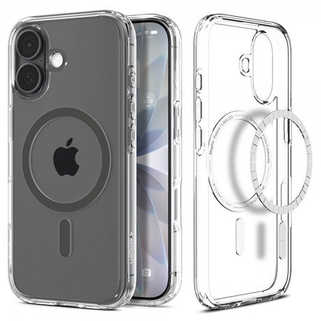 Spigen iPhone 17 Deksel Ultra Hybrid MagFit Clear Graphite