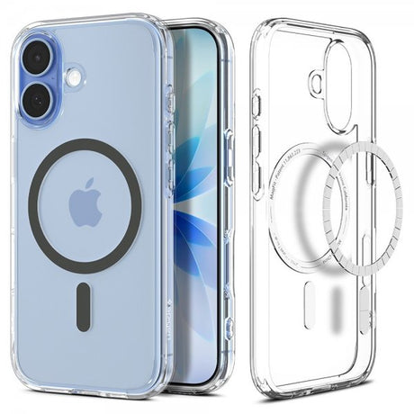 Spigen iPhone 17 Deksel Ultra Hybrid MagFit Clear Graphite