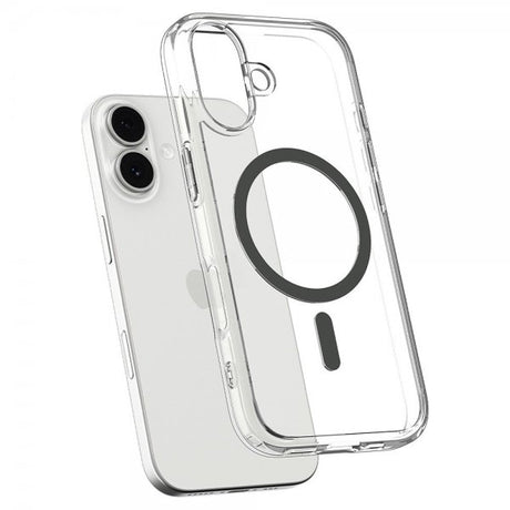 Spigen iPhone 17 Deksel Ultra Hybrid MagFit Clear Graphite