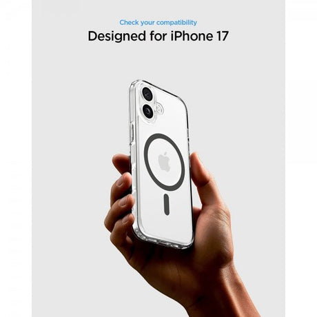 Spigen iPhone 17 Deksel Ultra Hybrid MagFit Clear Graphite