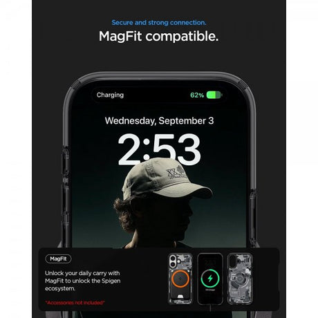 Spigen iPhone 17 Deksel Ultra Hybrid Zero One MagFit Svart