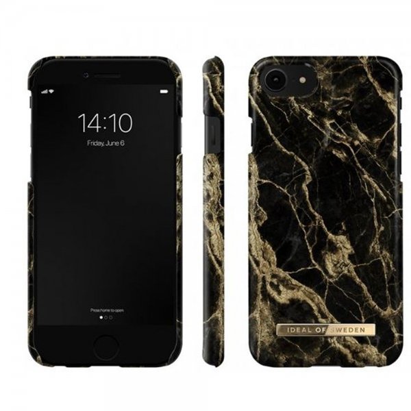 Ideal of Sweden iPhone 6/6S/7/8/SE Deksel Fashion Case Golden Smoke Marble