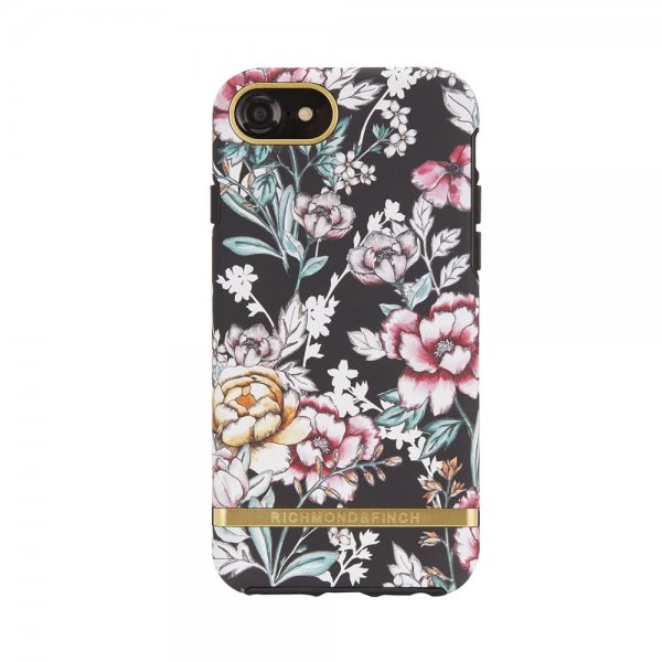 Richmond & Finch iPhone 6/6S/7/8/SE Deksel Black Floral