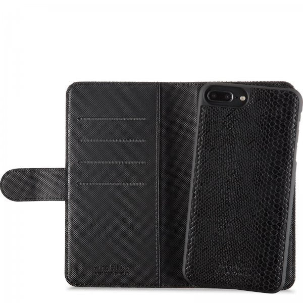 holdit iPhone 6/6S Plus/iPhone 7 Plus/iPhone 8 Plus Etui Wallet Case Magnet Serpent Black