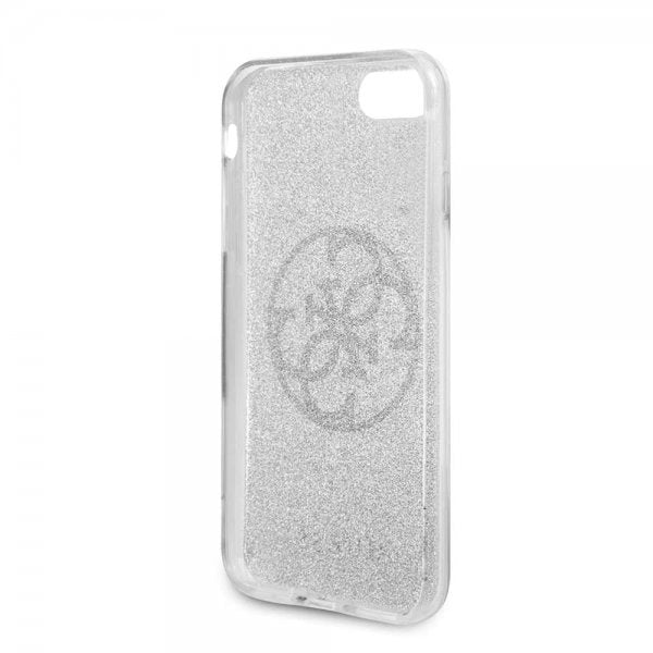 Guess iPhone 7/8/SE Deksel Glitter Circle Sølv