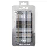 Krusell iPhone 7/8/SE Deksel Limited Cover Plaid Dark Grey