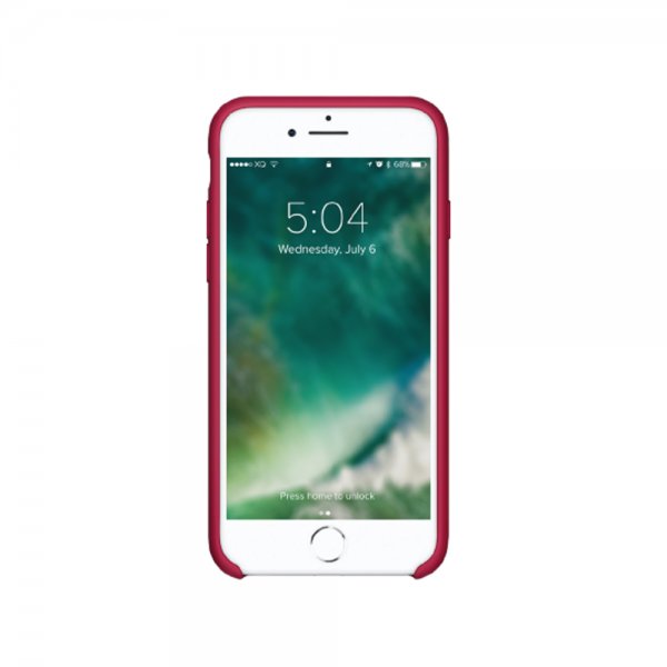 Xqisit iPhone 7/8/SE Deksel Silikoni Case Rød