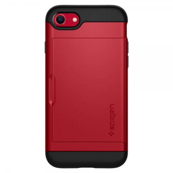 Spigen iPhone 7/8/SE Deksel Slim Armor CS Rød