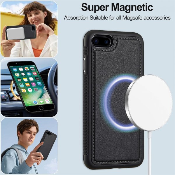 Nordic Covers iPhone 7/8/SE Etui med avtakbart MagSafe-deksel Raven Black