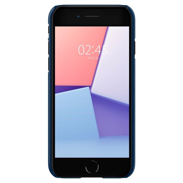 Spigen iPhone 7/8/SE Deksel Thin Fit Navy Blue