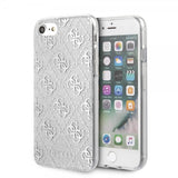 Guess iPhone 7/8/SE Deksel Glitter Cover Peony Sølv