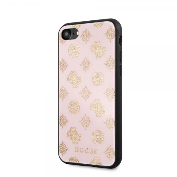 Guess iPhone 7/8/SE Deksel Glitter Peony Rosa