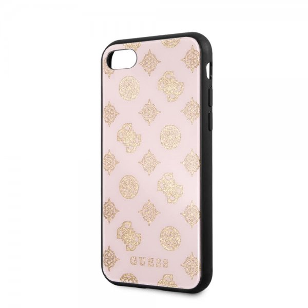 Guess iPhone 7/8/SE Deksel Glitter Peony Rosa