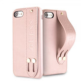 Guess iPhone 7/8/SE Deksel Saffiano Strap Case Rosegull