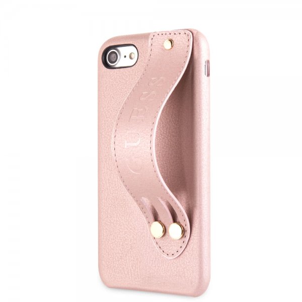 Guess iPhone 7/8/SE Deksel Saffiano Strap Case Rosegull