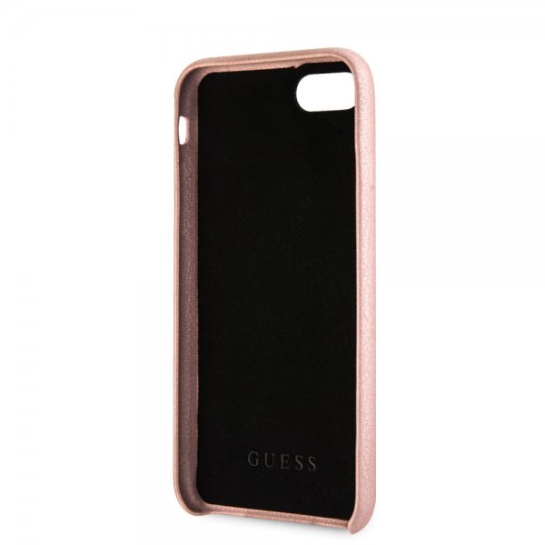 Guess iPhone 7/8/SE Deksel Saffiano Strap Case Rosegull