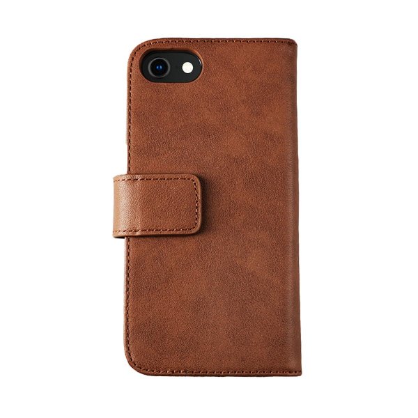 Rvelon iPhone 7/8/SE Etui Ekte skinn Kortlommer Brun