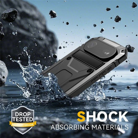 R-JUST iPhone Air Deksel Metall Støtsikker Svart
